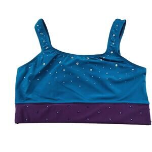 NFL NBA PRO CHEER DANCE AUDITION CUSTOM RHINESTONED TOP
